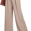 Women's Wide Leg Dress Pants High Elastic Waisted in The Back Business Work Causal Trousers Long Straight Suit Pants