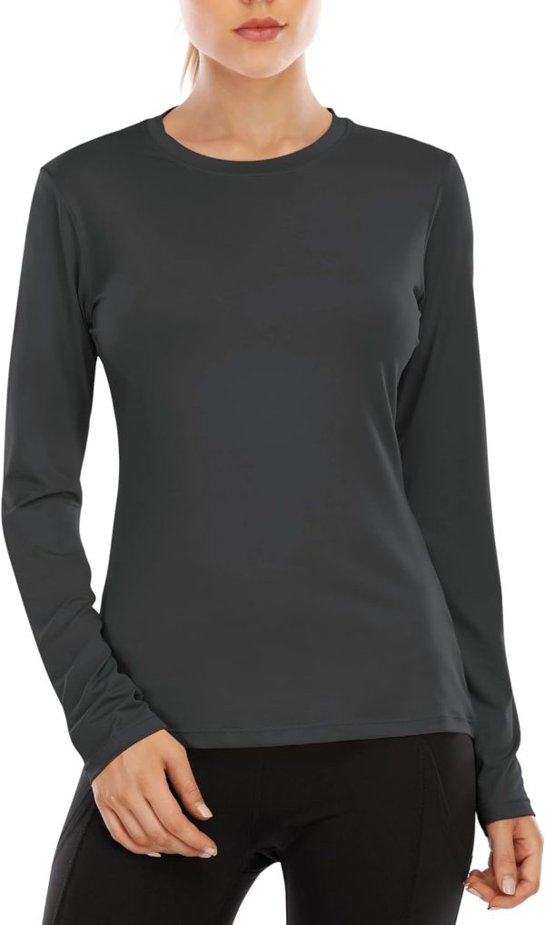 51tTRJjNB-L._AC_SL1500 Women's Long Sleeve UPF 50+ UV Sun Protection Shirts Rash Guard Swim T-Shirt/Hoodie Quick Dry for Outdoor Hiking