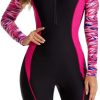 51v0KnYAMEL._AC_SL1000 Women's One Piece Long Sleeve Rash Guard Knee High Bathing Suits Swimsuit Sport Surfing Wear Athletic Swimwear