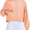 51w3glDKJzL._AC_SL1500 UPF 50+ Workout Jackets for Women Athletic Zip Up Running Jacket Sun Protection Lightweight UPF Cropped Jacket