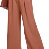 Women's Wide Leg Dress Pants High Elastic Waisted in The Back Business Work Causal Trousers Long Straight Suit Pants
