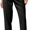 61-kmU122WL._AC_SL1500 Women's High Waisted Business Trousers Straight Leg Pleated Office Slacks Pants