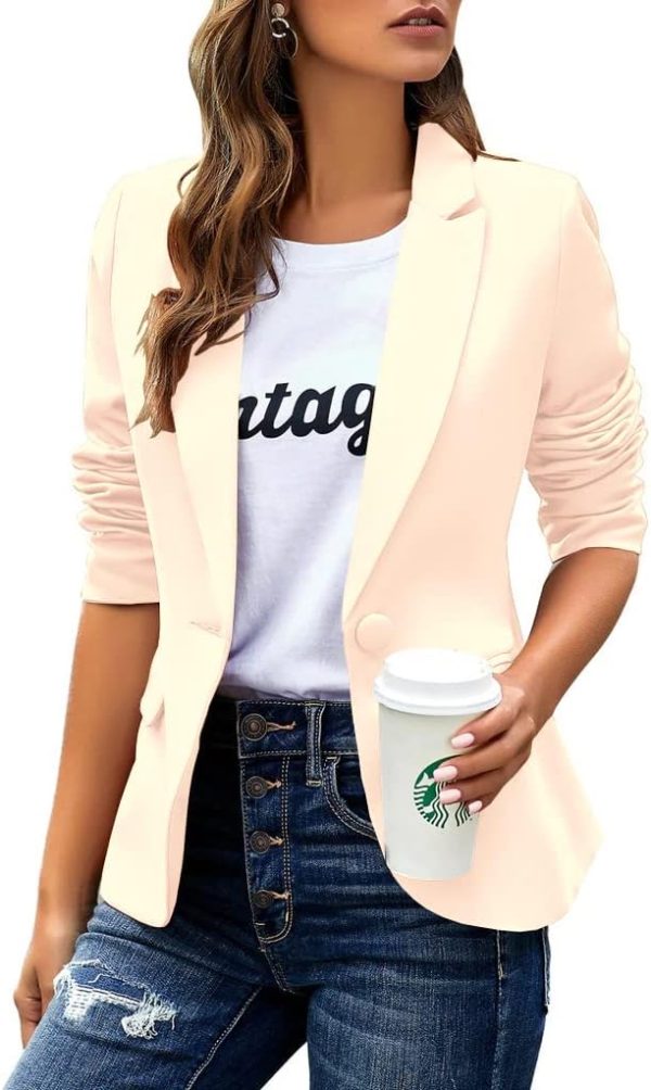 611BjlYu88L._AC_SL1024_619cb887-2792-421b-95f3-ff3fa5e0a4a1 Womens Casual Blazers Long Sleeve Lapel Button Slim Work Office Blazer Jacket