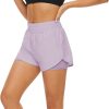 2 Pack Athletic Shorts for Women, Quick Dry Running Shorts with Pockets High Waisted Workout Gym Sports Shorts
