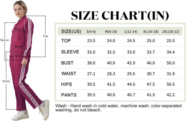 6130Oz_crML._AC_SL1500 Tracksuit for Women 2 Piece Sweatsuit Outfits Long Sleeve Zip Up Lounge Jogging Suits