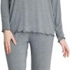 613Hv8i5NKL._AC_SL1500 Loungewear Set pajamas Womens sleepwear Bamboo Viscose Long Sleeve t shirt Long Pants Super Soft Novelty Pjs Set