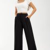 Libin Women's Wide Leg Pants High Waisted Work Dress Pants Loose Fit Back Elastic Waist Business Casual Trousers Office