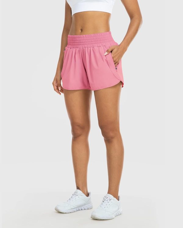 615rWzqAV7L._AC_SL1500 Athletic Shorts for Women with Pockets High Waist Running Workout Shorts Gym Yoga White Summer Shorts