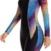 618KLEcFqBL._AC_SL1000 Women's One Piece Long Sleeve Rash Guard Knee High Bathing Suits Swimsuit Sport Surfing Wear Athletic Swimwear