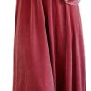 Women's Long Sleeve Nightgown Velvet Sleep Dress Ruffle Crew Neck Mid-length Nightdress
