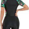 Women Zipper Rash Guard Sleeves Sun Protection Surf Rashguard Boyleg One Piece Sport Swimsuit Padded Bathing Suits