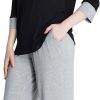 61DcQ6BGI8L._AC_SL1500 Loungewear Set pajamas Womens sleepwear Bamboo Viscose Capri Sleeve t shirt Long Pants Super Soft Novelty Pjs Set