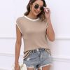 61Dm5L0KFYL._AC_SL1500 Womens Cap Sleeve Sweater Vest Summer Tops Sleeveless Tank Tops 2024 Trendy Spring Clothes Striped Short Sleeve Shirts