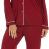 61Dopk2XJqL._AC_SL1500 Button Up Pajamas for Women Long Sleeve Sleepwear Soft Loungewear Ladies Pjs Set XS-XXL