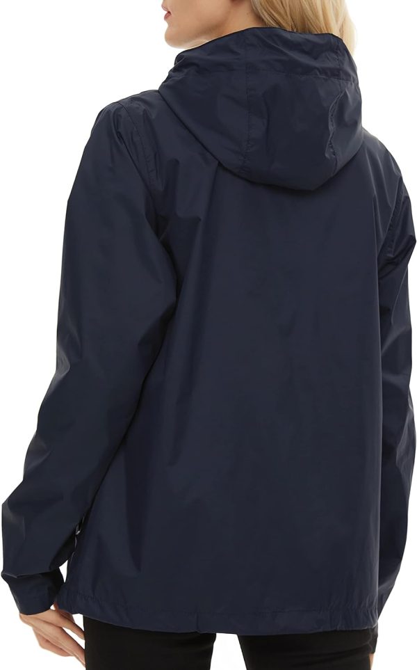 61EQsZIorHL._AC_SL1500 Women's Rain Jacket Lightweight Waterproof Rain Coat with Hooded Windproof Adjustable Windbreaker