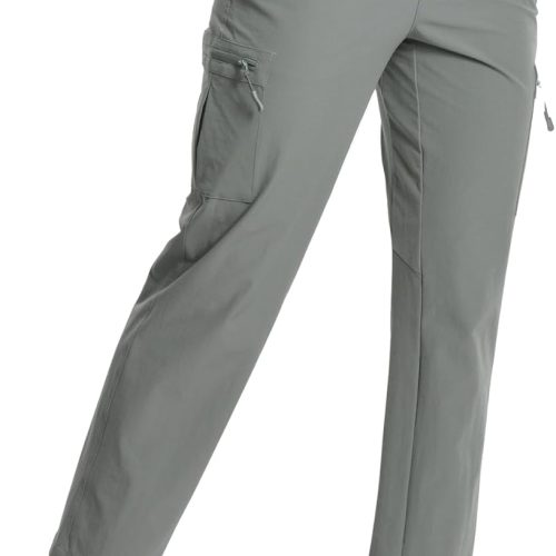 Womens Cargo Hiking Pants - Travel Lightweight Water Resistant 4 Pockets Casual Quick Dry Athletic Climbing Pants