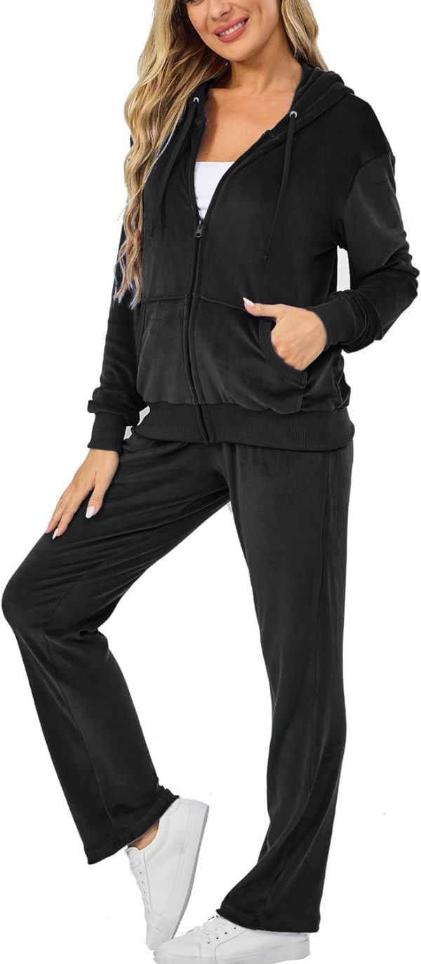 61I-Cmj0X7L._AC_SL1500 Velour Track Suits for Women Set Fall Sweatsuits 2 Piece