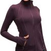 61IQXn3q5zL._AC_SL1500 Womens Sports Running Yoga Jacket Slim Fit Full Zip Track Jacket Turtleneck Workout Jacket