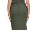 Women's Midi Bodycon Dress Summer Sleeveless Ruffle Mermaid Dress Cocktail Party Tank Dresses for Wedding Guest