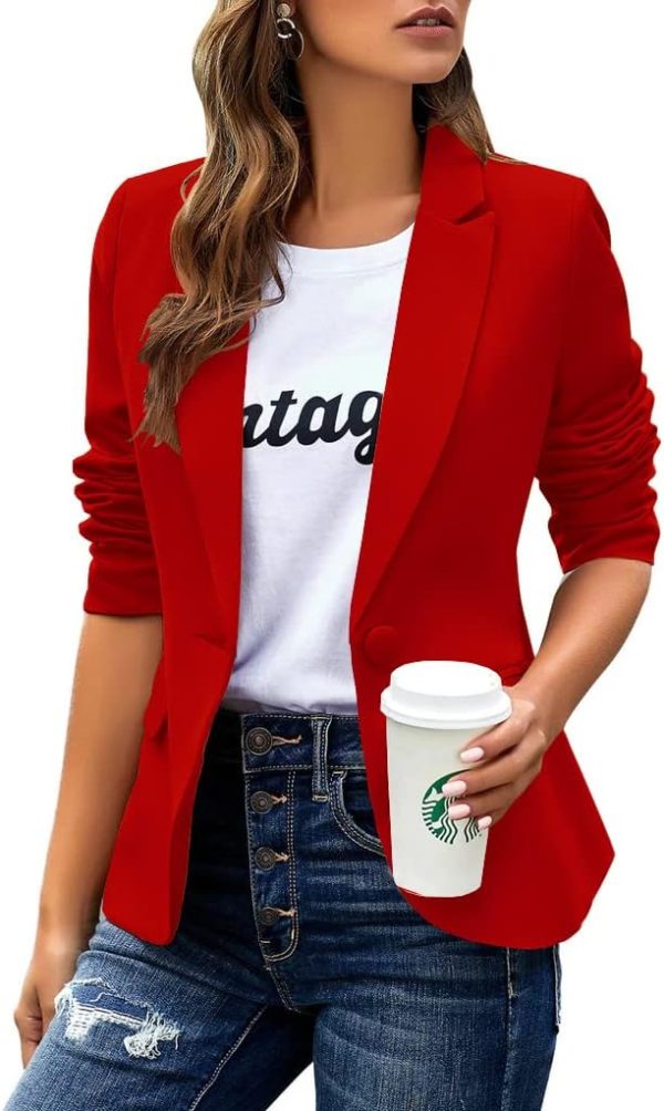 61OnSvqscCL._AC_SL1024_e3688c0d-b174-4acb-b15c-c4c56dfb4b47 Womens Casual Blazers Long Sleeve Lapel Button Slim Work Office Blazer Jacket