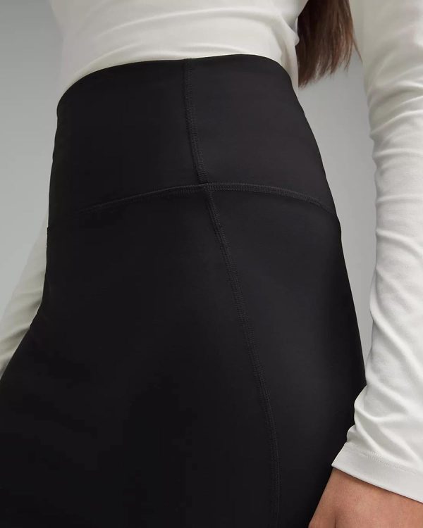 61PFWhZYdYL._AC_SL1500 Women Office Work Pencil Skirts Stretchy High Waist Tummy Control Nylon Midi Bodycon Skirts Below Knee Back Slit