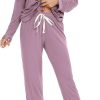 Pajamas Set Long Sleeve Womens Button Down Sleepwear Two Piece Nightwear Soft Pj Lounge Sets S-XXL