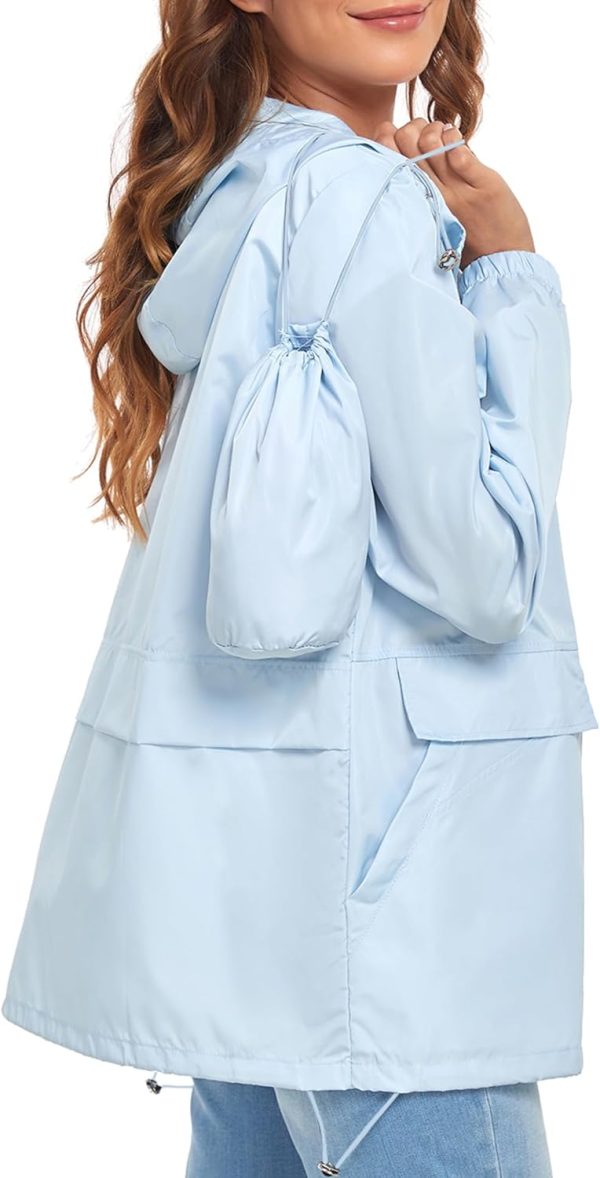 61RbjKypzsL._AC_SL1500 Women's Lightweight Raincoat Waterproof Packable Outdoor Windproof Hooded Active Rain Jacket S-XXL