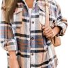 61S-UoP_qWL._AC_SL1200 Trendy Queen Womens Flannel Shacket Jacket Casual Plaid Button Down Long Sleeve Shirt Fall Clothes Outfits