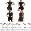 Women Zipper Rash Guard Sleeves Sun Protection Surf Rashguard Boyleg One Piece Sport Swimsuit Padded Bathing Suits