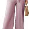 61XdHhFA-jL._AC_SL1500 Womens Wide Leg Lounge Pants High Waisted Business Work Casual Pants Adjustable Tie Knot Loose Trousers with Pocket