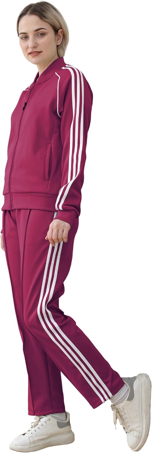 61XpTmPzapL._AC_SL1500 Tracksuit for Women 2 Piece Sweatsuit Outfits Long Sleeve Zip Up Lounge Jogging Suits