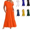 61ZxoZJijpL._AC_SL1500 Womens Summer Dresses Casual Short Sleeve Crewneck Swing Dress Casual Tiered t Shirt Dress with Pockets 2024 Trendy Outfits