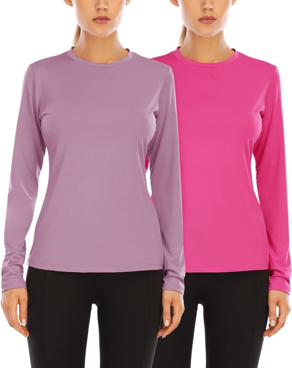 61_RXa_Ku2L._AC_SL1500 Women's Long Sleeve UPF 50+ UV Sun Protection Shirts Rash Guard Swim T-Shirt/Hoodie Quick Dry for Outdoor Hiking