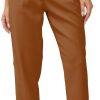 61ahK7JPApL._AC_SL1500 Women's High Waisted Business Trousers Straight Leg Pleated Office Slacks Pants