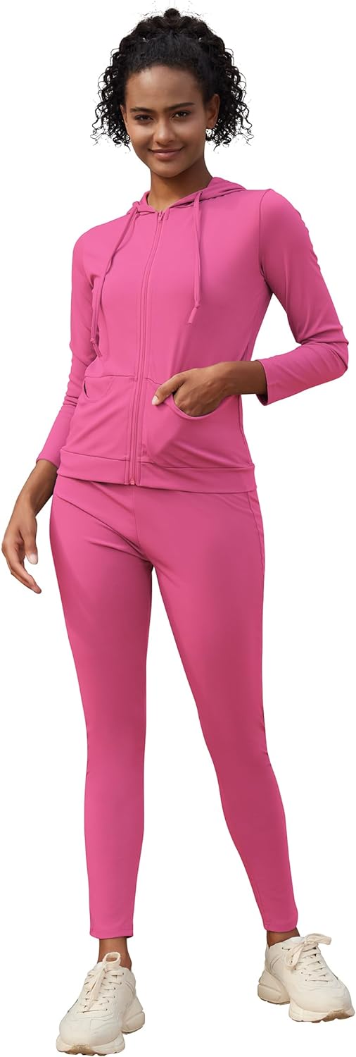 61c5XDfLu-L._AC_SL1500 Active Wear Sets for Women -Workout Clothes Gym Wear TracksuitsYoga Jogging Track Outfit Legging Jacket 2 Pieces Set