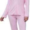 61eNvui9KBL._AC_SL1500 Button Up Pajamas for Women Long Sleeve Sleepwear Soft Loungewear Ladies Pjs Set XS-XXL