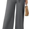 61eeP5SWzAL._AC_SL1500 Womens Wide Leg Lounge Pants High Waisted Business Work Casual Pants Adjustable Tie Knot Loose Trousers with Pocket