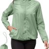 61fa6wD59rL._AC_SL1500 Rain Jacket Women Lightweight Waterproof Windbreaker Jacket Hooded Packable Rain Coats for Women Outdoor Raincoat