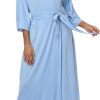 61iorfadsXL._AC_SL1500 Womens Soft Long Kimono Robes Lightweight Full Length Knit Bathrobe With Pockets Ladies Casual Dressing Gown