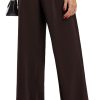 Libin Women's Wide Leg Pants High Waisted Work Dress Pants Loose Fit Back Elastic Waist Business Casual Trousers Office
