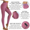 61nJqHbgBOL._AC Womens Yoga Leggings Tummy Control Yoga Pants with Pockets High Waist Buttery Soft Workout Leggings
