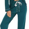 Pajamas Set Long Sleeve Womens Button Down Sleepwear Two Piece Nightwear Soft Pj Lounge Sets S-XXL