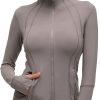 61u8F-v2kPL._AC_SL1500 Womens Sports Running Yoga Jacket Slim Fit Full Zip Track Jacket Turtleneck Workout Jacket