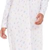 61xC_fl7wgL._AC_SL1500 Long Cotton Nightgown Women's Long Sleeve Sleepwear Full Length Night Dress Soft Comfy Loungewear