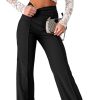 Wide Leg Dress Pants for Women Elastic High Waist Straight Leg Pants Business Casual Pull on Office Work Slacks