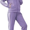 61yvaWv9YNL._AC_SL1500 Tracksuit for Women 2 Piece Sweatsuit Outfits Long Sleeve Zip Up Lounge Jogging Suits