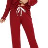 Pajamas Set Long Sleeve Womens Button Down Sleepwear Two Piece Nightwear Soft Pj Lounge Sets S-XXL