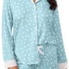71-gGwHLhoL._AC_SL1500 Button Down Pajamas Sets Women Two-Piece Satin Silk Pjs Sets Loungewear Long Sleeve Sleepwear Shorts Nightwear Sets