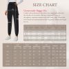 Womens Athletic Pants Knit Cargo Pants Stretchy Hiking Pants Elastic Waist Sweatpants Baggy Soft Joggers