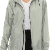 7148JPvSe0L._AC_SL1500 Women's Rain Jacket Lightweight Waterproof Rain Coat with Hooded Windproof Adjustable Windbreaker